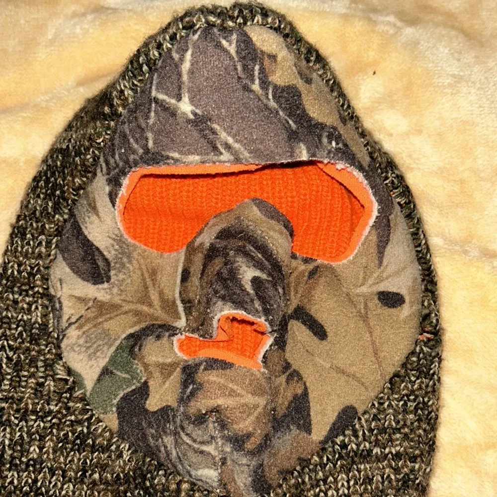 Vintage Reversible Hunting Toboggan/Mask